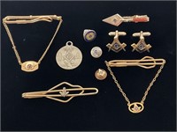 Masonic Pins & Jewelry w/ 1949 Membership Medal