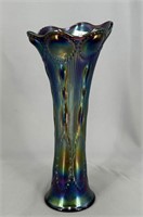 Beaded Bullseye 11" vase - purple