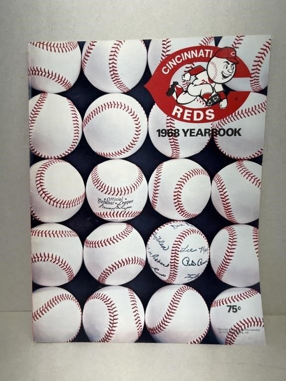 Cincinnati Reds 1968 yearbook Johnny bench r