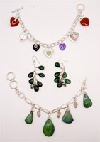 925 Boho Natural Stone Bracelets & Earrings