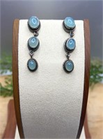 Sterling Silver Gemstone Moonstone Earrings Pair