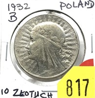 1932-B Polish 10 zlotych