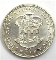 1960 5 Shillings Brilliant UNC South Africa