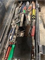 Large toolbox with us and assortment of tools