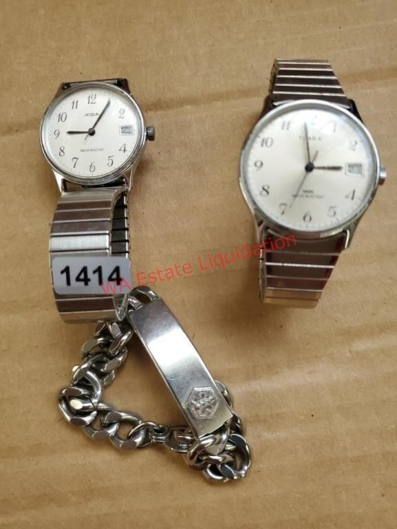 Acqua and Timex Mens watch Lot (Upstairs Garage)