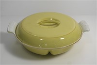 DRU HOLLAND YELLOW 3-PART DIVIDED PAN W/LID