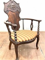 Antique Renaissance Revival Style Mahogany Chair