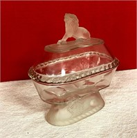 Imperial Glass (?) Covered Butter dish
