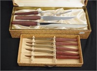 Cased Glo-Hill Cutlery, Canada carving set etc