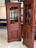 Pair of Quality Mahogany Corner Cabinets