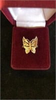 Sterling butterfly ring size 8