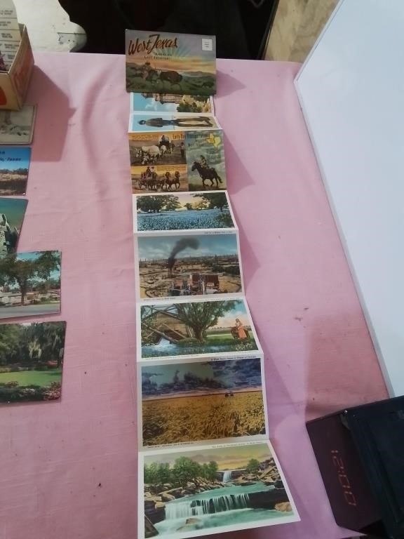 Fold-out packet of West Texas postcards