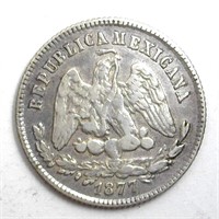 1877-ZSS 25 Centavos XF