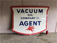 Original Vacuum Oil Co Agent enamel sign approx