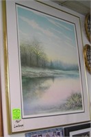 Vintage 1960s landscape print