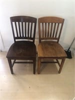 Two wood chairs #47