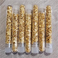 (7) Tubes of Gold Foil Flakes #2