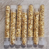 (7) Tubes of Gold Foil Flakes #1