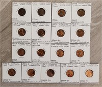 (17) Lincoln Head Wheat Cents 1942-1958