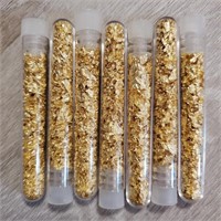 (7) Tubes of Gold Foil Flakes #4