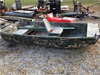 Boat, 9 Ft, Aluminum Boat, With Oars