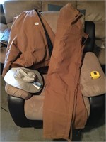 2xl insulated coveralls and jacket, hat