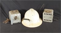 2 Vtg Koehler Wheat Light Chargers & Safety Hat