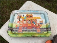 Vintage Clubhouse Caboose metal tray