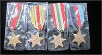 4 Pcs British WW2 Medals