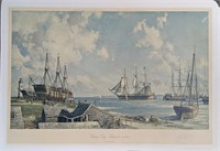 John Stobart "Sailing Day Nantucket" Hand Signed