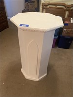 White wooden podium/column