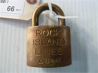 railroad lock marked Rock Island Lines Signal