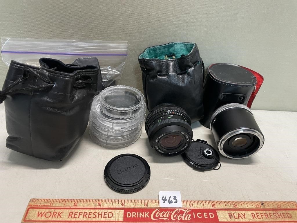 GREAT LOT OF CANON/VIVIATR CAMREA LENS