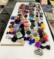 Big lot of bows, hair clips,