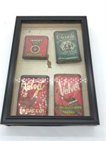 (4) Tobacco Tins in Display Shadow Box