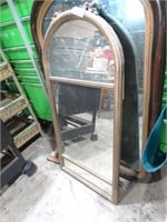 37" Tall Rounded Top Etched Mirror