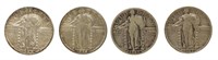 1926, 1927-S & 1929-D US STANDING 25C SILVER COINS