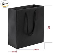 Pack of 10-Classic Gift Bags Matte Black-39x29x23