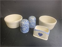 Blue Sponge Ware Pieces