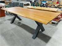 95" Solid Acacia Wood Live Edge Dining Table