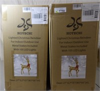 2x Hoyechi Lighted Christmas Reindeer