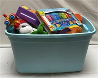 Bin of Baby Toys: Fisher Price & Playskool
