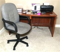 Hp Office Jet 3830 Printer, Desk, Chair