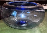 C. 1950 Lutken Holmegaard Sapphire Glass Vase