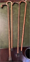 Vintage Collection of Wooden Canes - 4