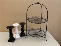 Candlesticks & Pastry Stand