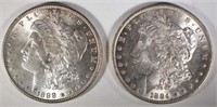 1884-O & 1888 MORGAN DOLLARS CH BU