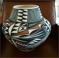 Southwest Pottery #1, Signed, Black/ Brown/ White