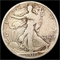 1916-D Walking Liberty Half Dollar NICELY