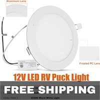 Facon 6-Inch 12V LED RV Puck Light